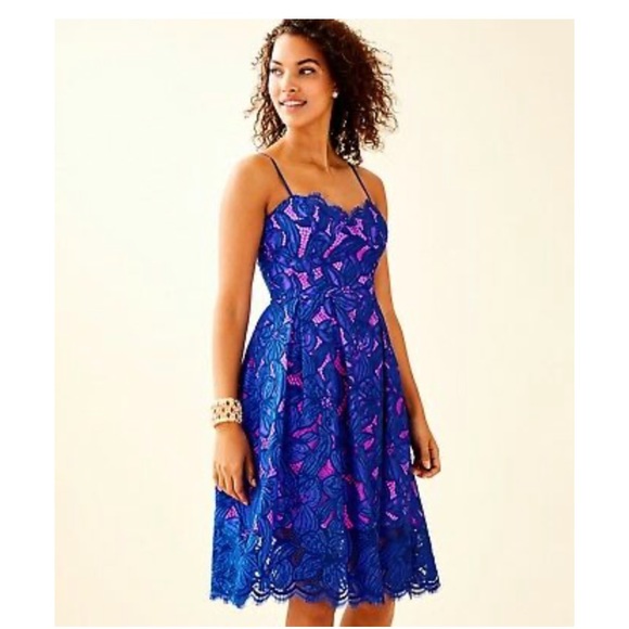 Lilly Pulitzer Dresses & Skirts - NWT Lily Pulitzer Blue/Pink Camella Dress Sz 0